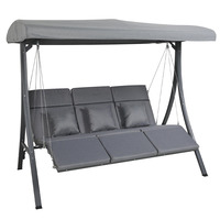 3 Seater Lounger Swing Chair – Grey