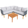 Charles Bentley FSC® Certified Acacia Wood and Rope Corner Lounge Set