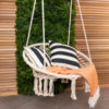 Charles Bentley Woven Hanging Swing Chair / Hammock " Beige