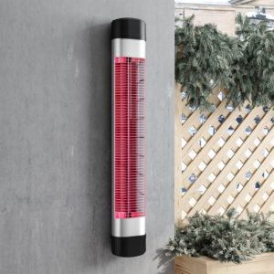 2kW Adjustable Patio Heater Wall Mount Pink Lighted Infrared Heater