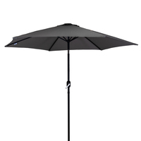 Charles Bentley 2.7m Metal Patio Garden Umbrella Grey