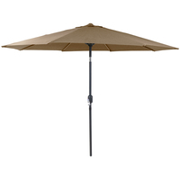 Charles Bentley 2.7m Metal Patio Garden Umbrella Taupe