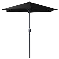 Charles Bentley 2m Patio Market Garden Umbrella Black