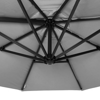 Charles Bentley 3.5m X-Large Hanging Banana Umbrella Parasol Grey