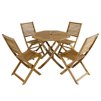 FSC® Certified Acacia Wooden Octagonal Table & Chairs 5pc Set