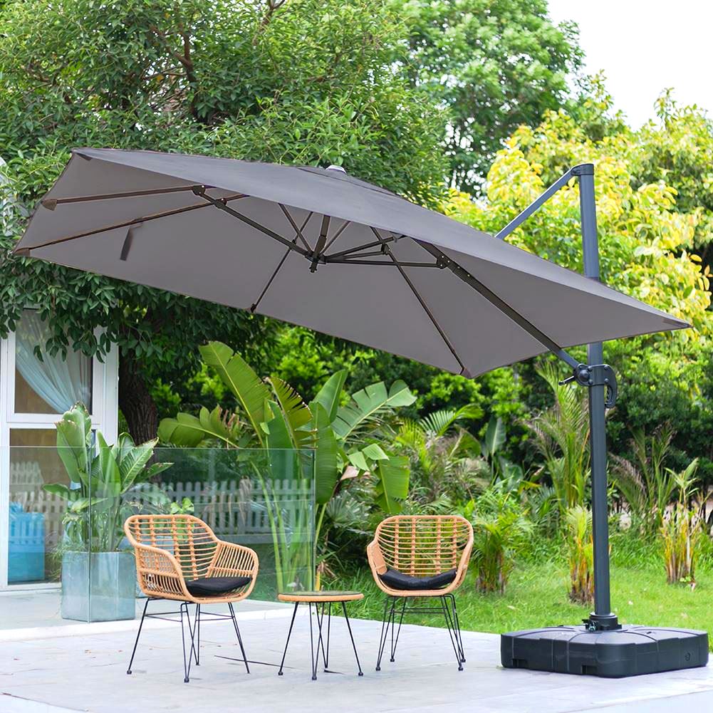 300cm Wide Garden Parasol Outdoor Hanging UV Resistant and Waterproof Umbrella for Patio